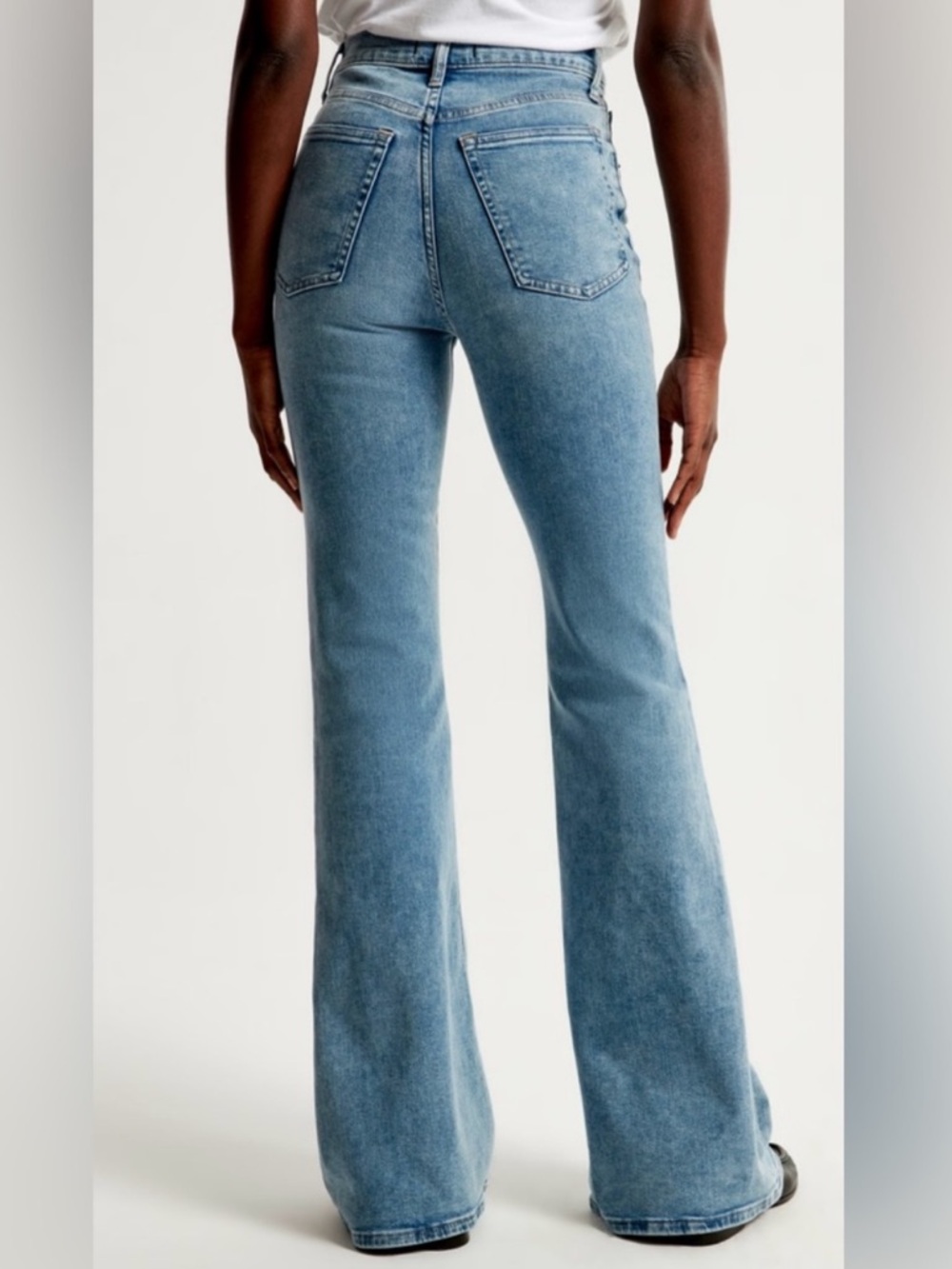 Abercrombie High Rise 70s Vintage Flare Curve Love Bootcut Jean Sz 0/25 - Picture 2 of 8
